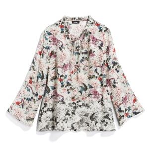 Tolani 100% silk Floral Print Women's Top